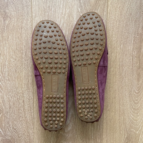 Lauren by Ralph Lauren Flat Suede Loafers in Eggplant - Picture 5 of 9